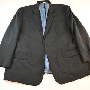 GS 56L Black Wool Perfect Fit Mens Blazer Suit Jacket Sport Coat